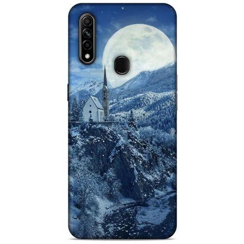 Oppo A31 Kılıf Snowix (49) Ultra Silikon Kılıf Beyaz Mavi