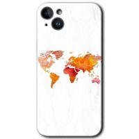 Potkal Hediye Fabrikası iPhone 14 Plus Kılıf HD Desen Baskılı Arka Kapak - Dünya Haritası