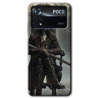 MRCİLETİSİM Poco x4 Pro Kılıf HD Desen Baskılı Arka Kapak + Temperli Cam - Bloodborne Hunters