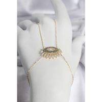 Pirinç Gold Renk Zirkon Taşlı Göz Model Kadın Şahmeran