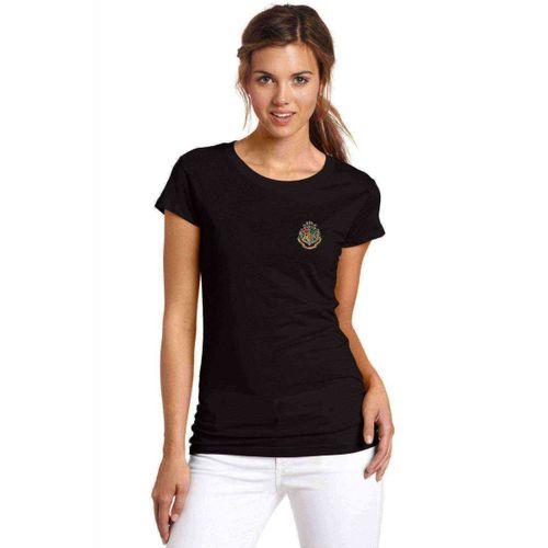 Hogwarts Alumni Draco Baskılı Siyah Kadın Tshirt