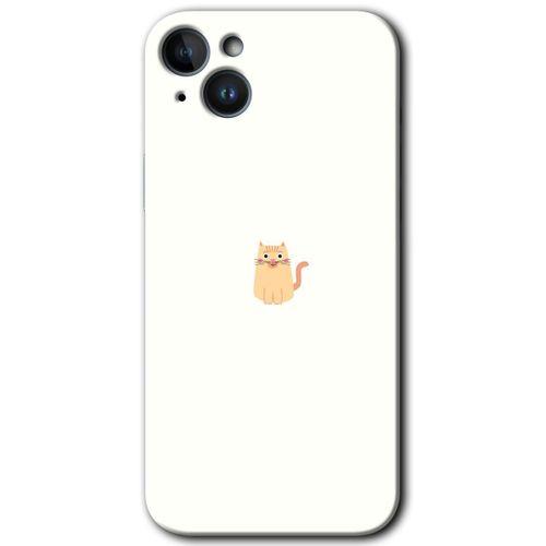 iPhone 14 Kılıf HD Desen Baskılı Arka Kapak - Temperli Cam - Cat Minimalism