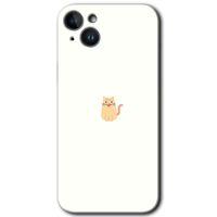 iPhone 14 Kılıf HD Desen Baskılı Arka Kapak - Temperli Cam - Cat Minimalism