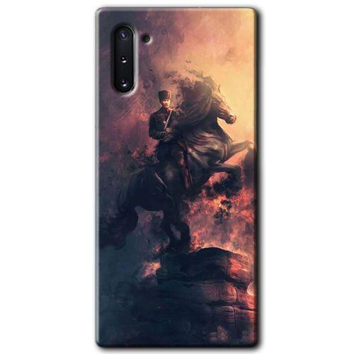 MRCİLETİSİM MRCİLETİSİM Samsung Galaxy Note 10 Kılıf HD Desen Baskılı Arka Kapak + Temperli Cam - Atatürk Portre