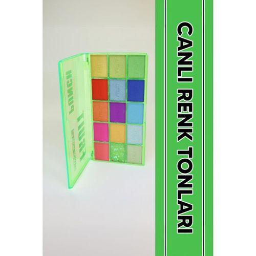 15 Renkli Sedefli Mat Far Paleti - 2'li Set