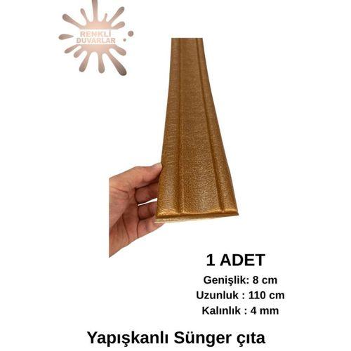 Kahverengi Düz 8cm-110cm Kendinden Yapışkanlı Çıta Çerçeve Süpürgelik