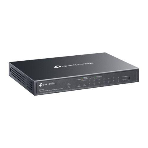OMADA ES210GMP, 10 Port Gigabit, 8 Port PoE+, 1Port Gigabit Combo SFP, 123W, Yönetilebilir Metal Kasa Masaüstü/Vesa Switch