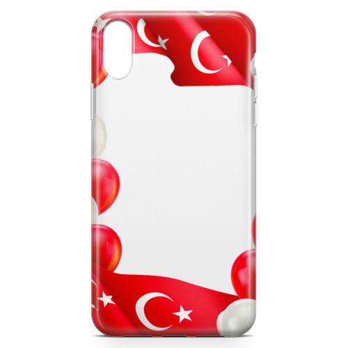 Apple iPhone XR Kılıf Balonlar Türkiye Bayrağı Arka Kapak Koruma Desenli Full Koruyucu