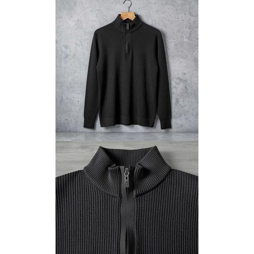 Erkek Balıkçı Zip Yaka Uzun Kollu Triko