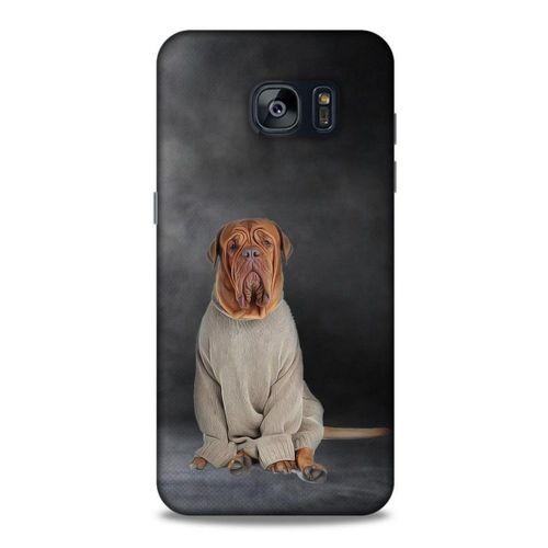 Samsung Galaxy S7 Edge Kılıf Köpek Kıyafetleri (29) Arka Koruma Kılıfı Fransız Mastifi Kazak
