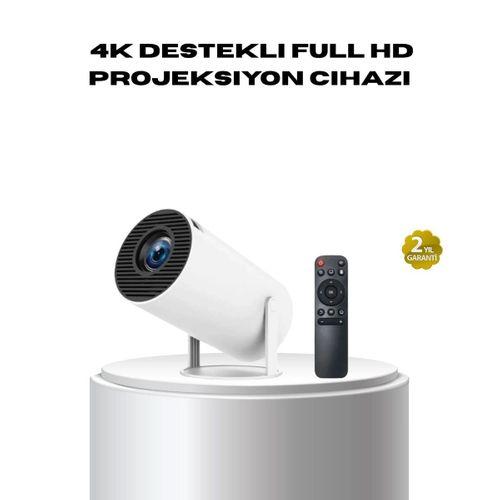 4k Destekli Full Hd Projeksiyon Cihazı – 130 İnç Geniş Ekran, Wifi Ve Hdmı Bağlantılı