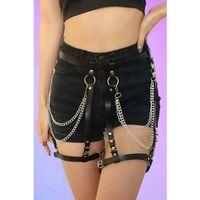 Zincirli Seksi Jartiyer Harness - Brf958