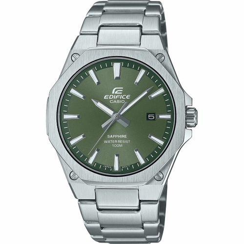 Casio EFR-S108D-3AVUDF Quartz Çelik Gri Yeşil Kadran Safir Cam 40 mm Erkek Kol Saati