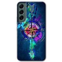 Samsung Galaxy S22 Plus Kılıf HD Desen Baskılı Arka Kapak + Temperli Cam - Gizemli Pusula