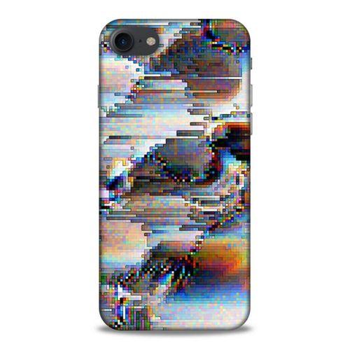 Lopard Apple Iphone 8 Uyumlu Kılıf PiXel (21) Koruyucu Kapak Beyaz