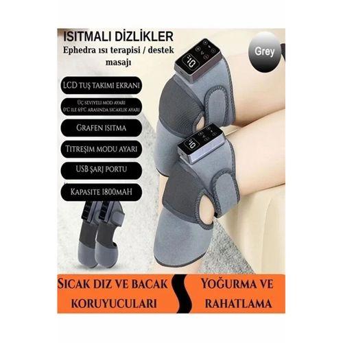 2 Adet Şarjlı Isıtmalı Diz Masaj Aleti – Titreşimli Fizyoterapi Dizlik | Diz Omuz Kol Bacak