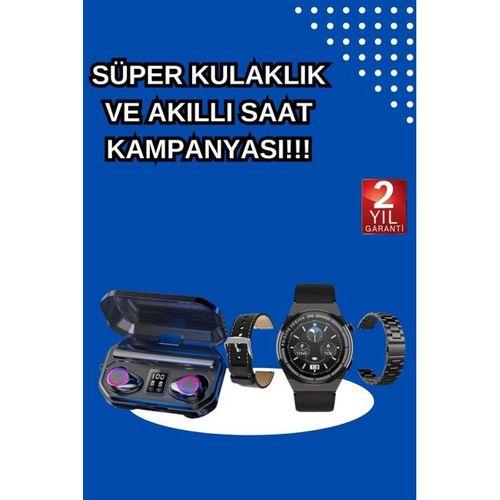 Yeni Nesil Kampanyası Bluetooth Bağlantılı Akıllı Saat Ve Kablosuz Kulaklık Dijital Göstergeli