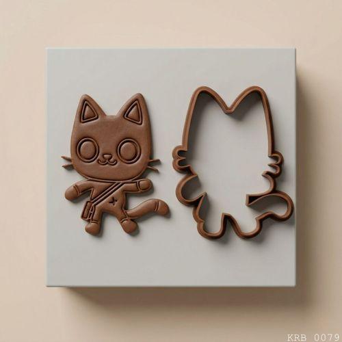 3Lü Sevimli Kahraman Kedi Kurabiye Kalıbı Oyun Hamuru Kalıbı 6 5 cm