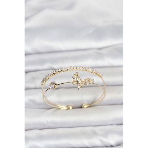 Pirinç Gold Renk Kelebek Model Kadın Bileklik
