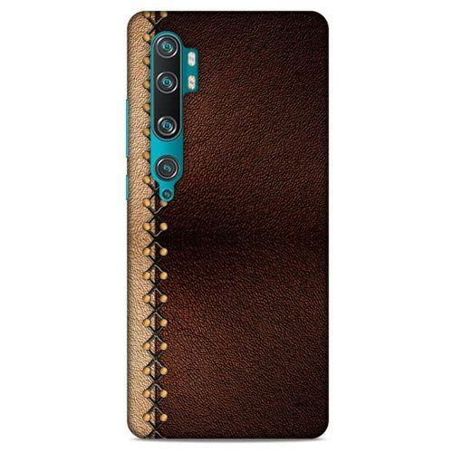 Xiaomi Mi Cc9 Pro Kılıf Patchwork (21) Koruyucu Kapak Kahve Gold