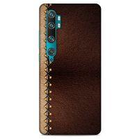 Xiaomi Mi Cc9 Pro Kılıf Patchwork (21) Koruyucu Kapak Kahve Gold