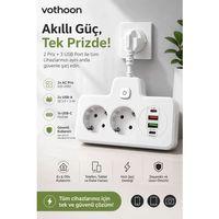 Bkl-502 Akım Korumalı 2li Priz 2 Usb Ve 2 Type-c Çıkış 4000w Hızlı Şarj Duvar Tipi Dokunmatik Led Aydınlatmalı