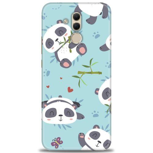 Huawei Mate 20 Lite Kılıf HD Baskılı Kılıf - Pandalar + Tam Ekran Koruyucu