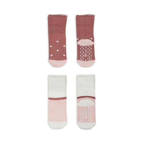 Bistyle Puanlı Kaymaz Havlu Soket Çorap 2'Li BS10502 Pudra Pembe