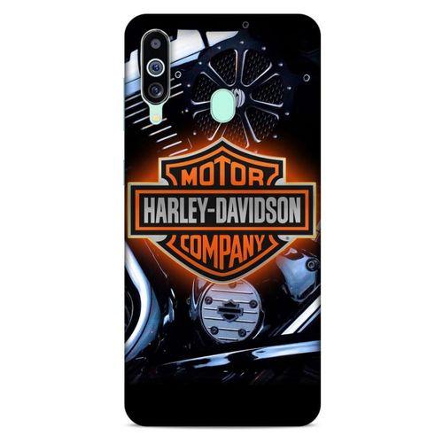 Samsung Galaxy M40 Uyumlu Kılıf Motorsiklet (13) Silikon Kap Harley Davidson