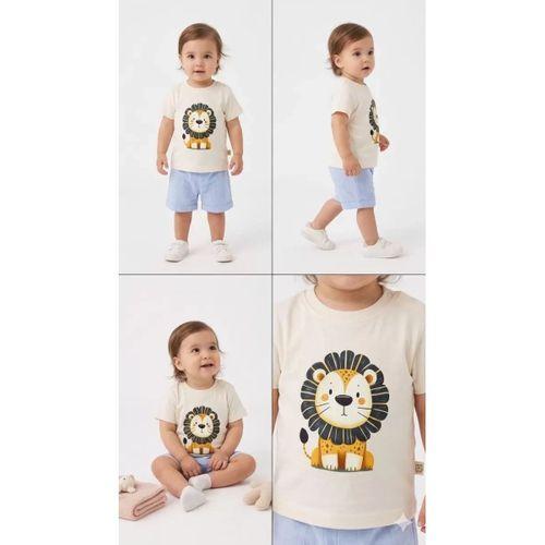 6/24 Ay Keten Şortlu Basic Bebek Takımı