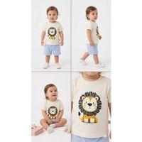 6/24 Ay Keten Şortlu Basic Bebek Takımı