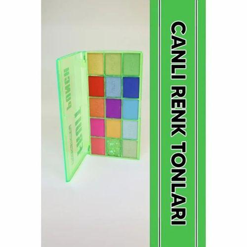 15 Renkli Sedefli Mat Far Paleti - 2'li Set