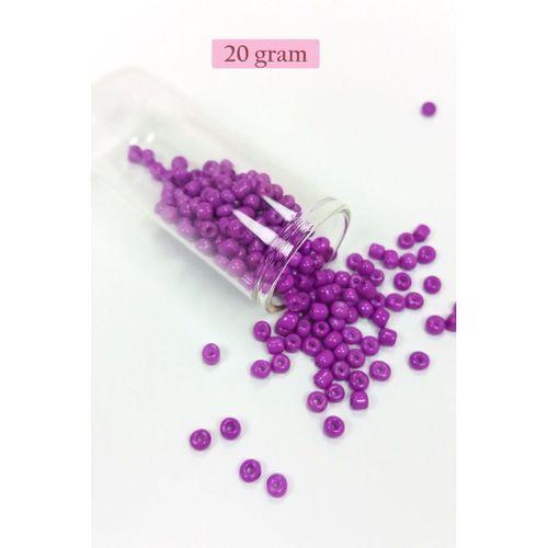 Dökme Cam Kum Boncuk Büyük Boy (6/0) 4 mm - 4 Renk - Toplam 80 Gram - BNC411