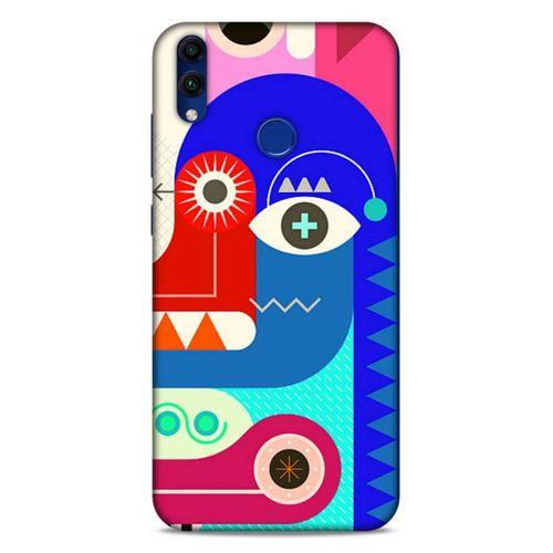 Lopard Huawei Honor 8C Uyumlu Kılıf Soyut Sanat (13) Baskılı Silikon Kap