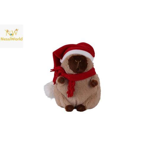 6213 YILBAŞI ŞAPKALI 28 CM KAHVERENGİ KAPİBARA