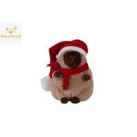 6213 YILBAŞI ŞAPKALI 28 CM KAHVERENGİ KAPİBARA