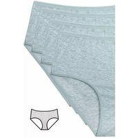 4'lü Yeni Seri Renkli Yüksek Bel Fitilli Ribana Bato Külot Yeşil