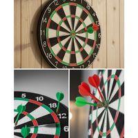 Kaliteli Ahşap Dart Tahtası 12 İnç 4 Adet Metal İğne Uçlu Ok