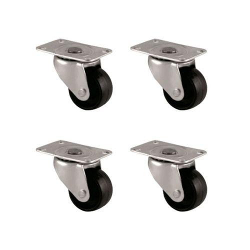 Furç Tablalı Bilyalı Teker - 32MM - Siyah HKS233 - 4 Adet