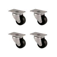 Furç Tablalı Bilyalı Teker - 32MM - Siyah HKS233 - 4 Adet