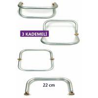 3 Kademeli Gizli Metal Mango Çanta Bursu – 22 cm - Metal Çanta Aparatı
