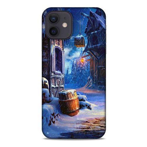 Apple iPhone 12 Kılıf Snowix (46) Core Armor Kılıf Kahverengi Mavi