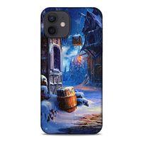 Apple iPhone 12 Kılıf Snowix (46) Core Armor Kılıf Kahverengi Mavi