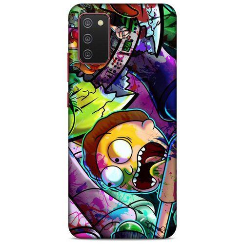 Samsung Galaxy A02s Uyumlu Kılıf Rick And Morty (41) Tank Kılıf Story Train Rick