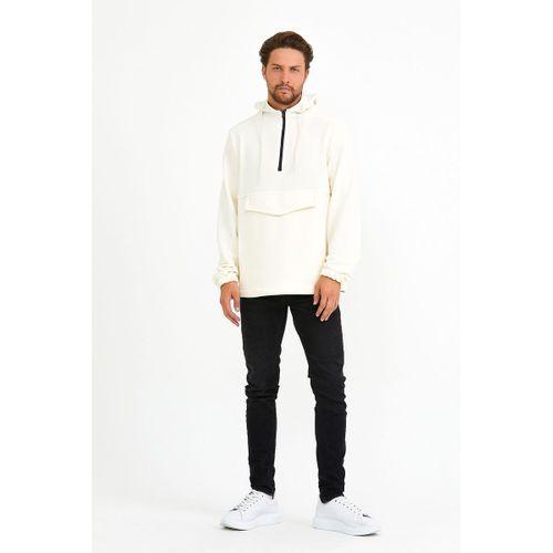 Erkek Kapşonlu Regular Fit Yarım Ferm.Kargo Cepli İnce Sweatshirt SPR22SW171