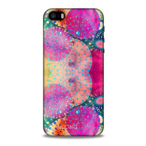 Apple iPhone SE Kılıf Pastel Renkler (47) Crystal Flex Kılıf Fuşya Sarı