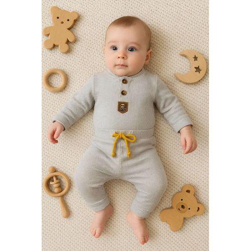 New Waffle Çıtlı Düğmeli 2'li Mevsimlik Takım