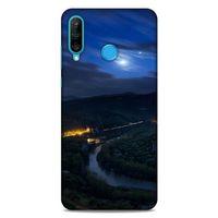 Lopard Huawei P30 Lite Uyumlu Kılıf Gece'S (50) Shockproof Kılıf Şehir Işıkları