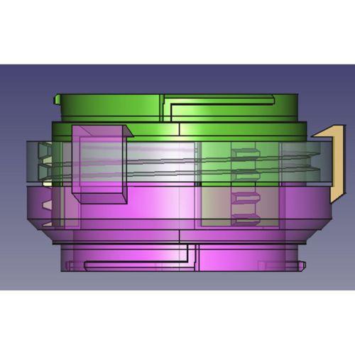 Odak Mesafesi Tekerlekli E Mount - E Mount Adaptör V2 (Ama Daha Kötü) 3D Baskı (Bu ürün Sadece Plastik parçadır - Almadan Önce Soru Sorabilirsiniz)