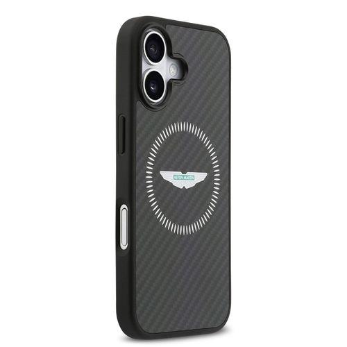 Apple iPhone 17 Kılıf Aston Martin Orjinal Lisanslı M-safe Şarj Özellikli Karbon Fiber Kevlar Kapak
